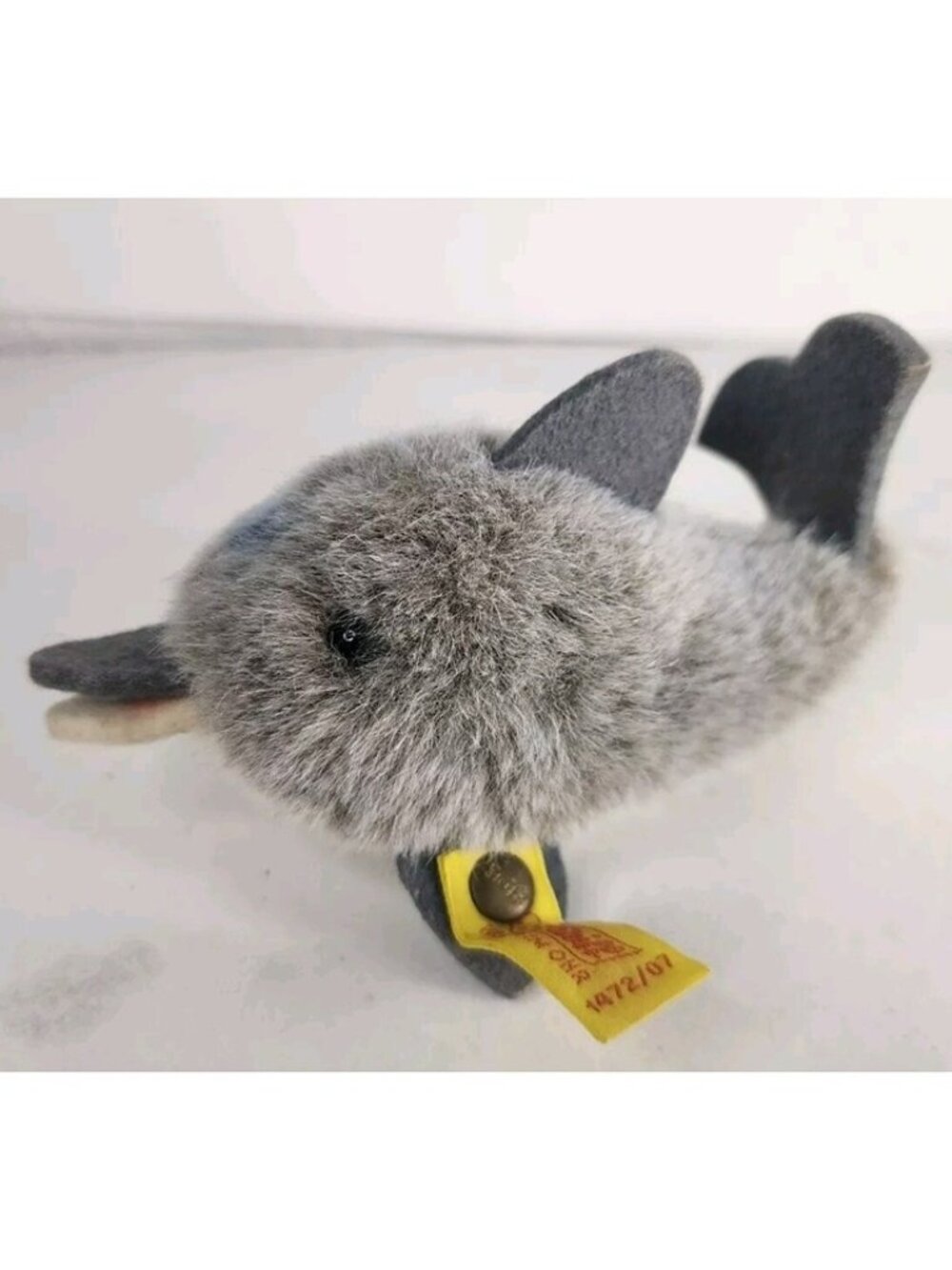 Vintage Steiff Clippy Dolphin - 1472/07 - With Button & tag-Excellent